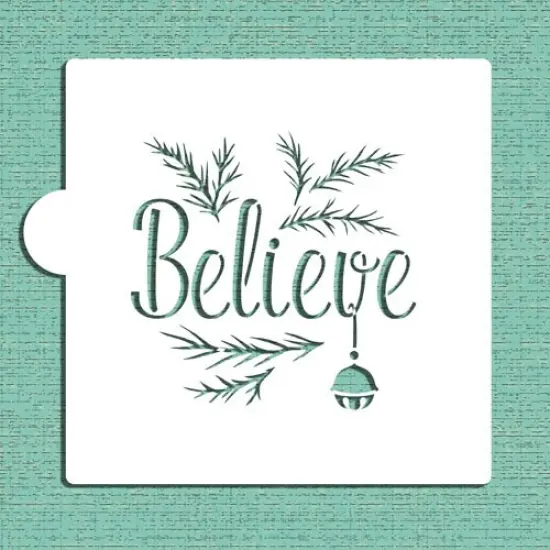Believe Cookie & Craft Stencil | CM171 by Designer Stencils | Cookie Stencils for Royal Icing, Airbrush, Dusting Powder | {4}
