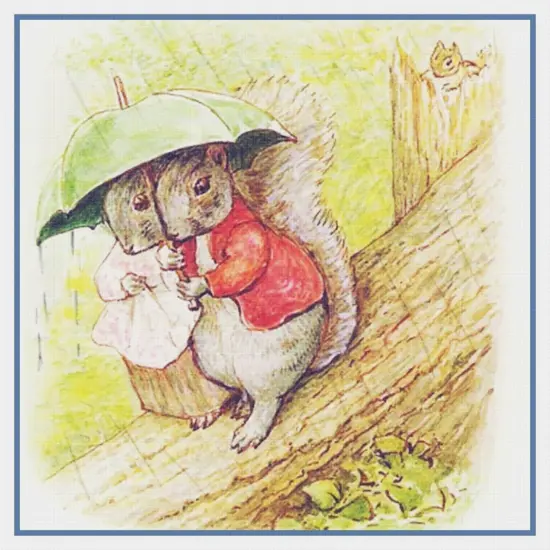 Beatrix Potter Mr Mrs Squirrel Nutkin Counted Cross Stitch Chart Pattern {2}