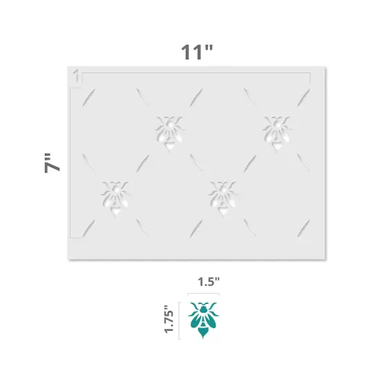 Bee Wallpaper Wall Stencil | 2168 by Designer Stencils | Reusable Stencils for Painting | {4}