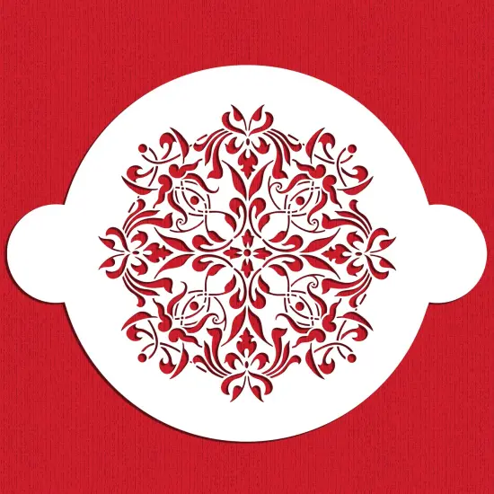 8-Inch French Medallion Cake Stencil Top | C144 by Designer Stencils | Cake Decorating Tools | Baking Stencils for Royal Icing, Airbrush, Dusting Powder | Reusable Plastic Food Grade Stencil for Cakes | Easy to Use & Clean Cake Stencil {1}