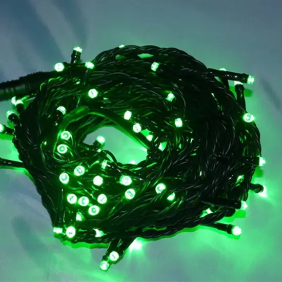 Perfect Holiday 100 LED 32ft Green Wire String Fairy Christmas Light {1}