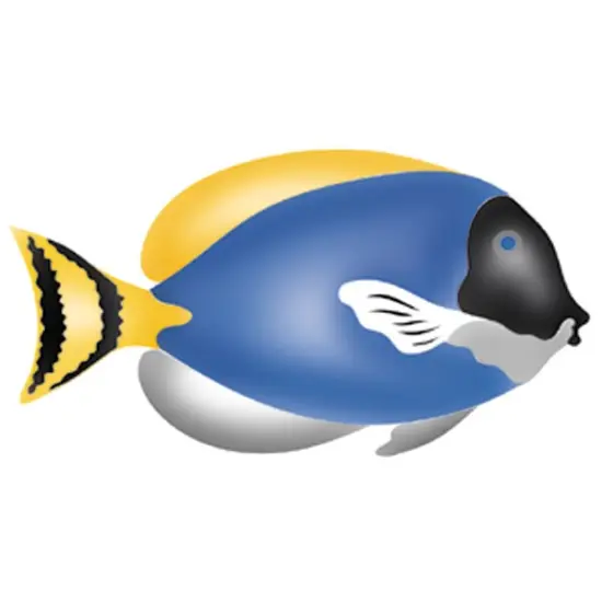 Surgeon Fish Wall Stencil | 1114 by Designer Stencils | Animal & Nature Stencils | Reusable Art Craft Stencils for Painting on Walls, Canvas, Wood | Reusable Plastic Paint Stencil for Home Makeover | Easy to Use & Clean Art Stencil {1}