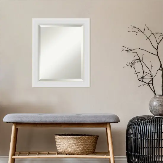 Beveled Bathroom Wall Mirror, Flair Frame {4}