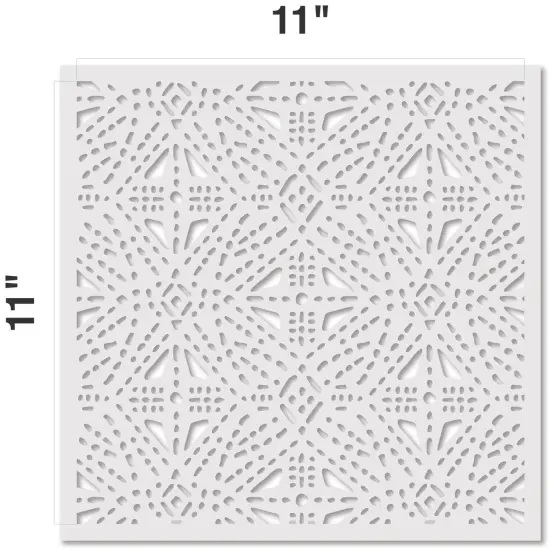 Tribal Stitches All Over Embossing 12 x 12 Stencil | FS077 by Designer Stencils | Pattern Stencils | Reusable Stencils for Painting on Wood, Wall, Tile, Canvas, Paper, Fabric, Furniture, Floor | Try Instead of a Wallpaper | Easy to Use & Clean {2}