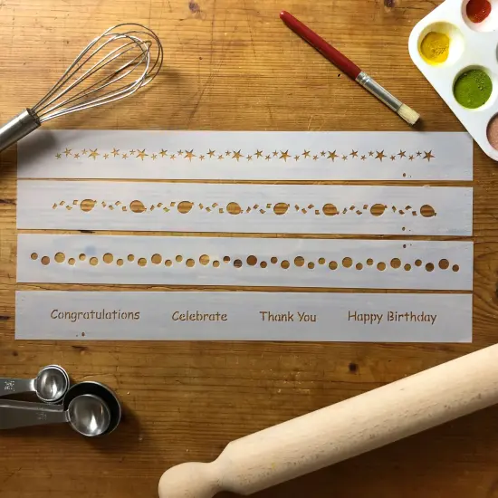 Celebration Ribbons Cake Stencils | C230 by Designer Stencils | Cake Decorating Tools | {2}