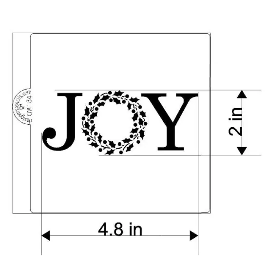 Joy with Holiday Wreath Cookie & Craft Stencil | CM184 by Designer Stencils | Cookie Decorating Tools | {2}