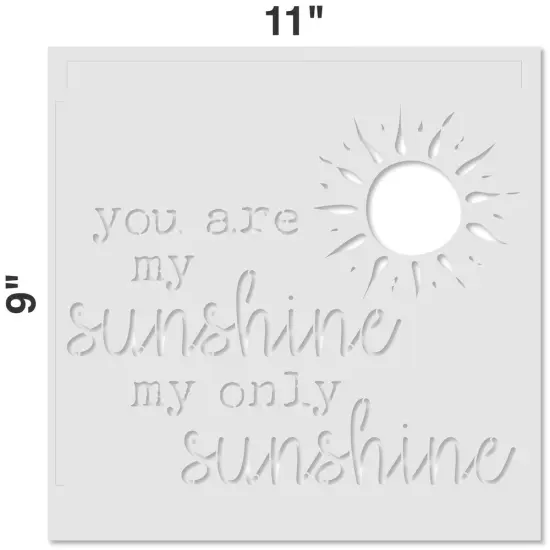 You Are My Sunshine Embossing 12 x 12 Stencil | FS087 by Designer Stencils | Word & Phrase Stencils | {2}