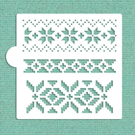 Fair Isle Pattern Cookie & Craft Stencil | CM030 by Designer Stencils | Cookie Decorating Tools | {5}