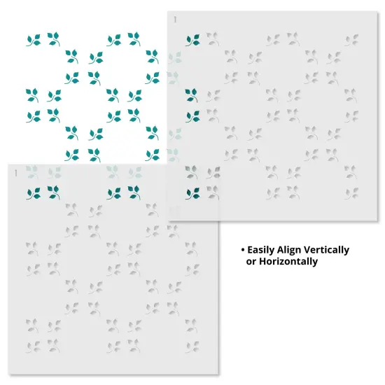 Leaf Lattice Wallpaper Wall Stencil | 1445 by Designer Stencils | Pattern Stencils | Reusable Stencils for Painting | Safe & Reusable Template for Wall Decor | Try This Stencil Instead of a Wallpaper | Easy to Use & Clean Art Stencil Pattern {4}