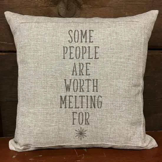 Some People Are Worth Melting For Embossing 12 x 12 Stencil | FS061 By Designer Stencils | Word & Phrase Stencils | Reusable Stencils for Painting on Wood, Wall, Tile, Canvas, Paper, Fabric, Furniture, Floor | Stencil for Home Makeover {3}