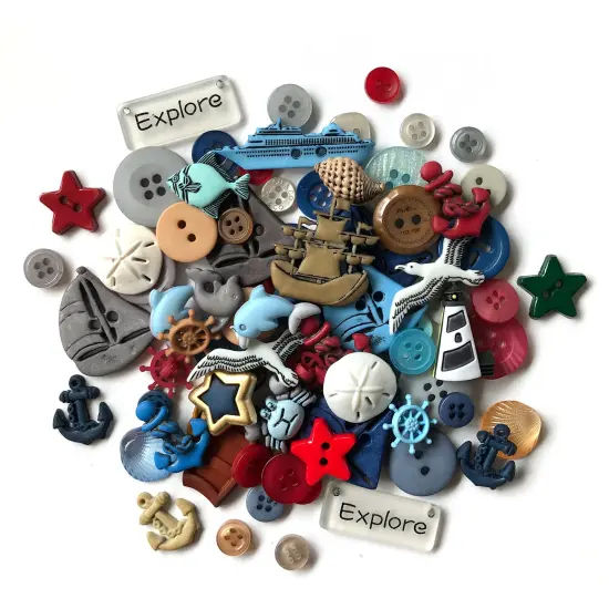 Buttons Galore and More 50+ Novelty Buttons for Sewing & Craft &ndash; Nautical Theme Buttons {1}