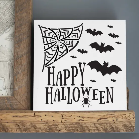 Happy Halloween Embossing 12 x 12 Stencil | FS109 by Designer Stencils | {3}