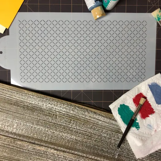 Zoe Clark (1 cm) Diamond Netting Cake Stencil Side | C1038 by Designer Stencils | Cake Decorating Tools | Baking Stencils for Royal Icing, Airbrush, Dusting Powder | Reusable Plastic Food Grade Stencil for Cakes | Easy to Use & Clean Cake Stencil {4}