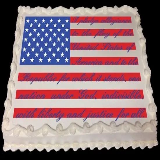Pledge of Allegiance Flag Cake & Craft Stencil | C1060 by Designer Stencils | Cake Decorating Tools | Baking Stencils for Royal Icing, Airbrush, Dusting Powder | Reusable Plastic Food Grade Stencil for Cakes | Easy to Use & Clean {5}