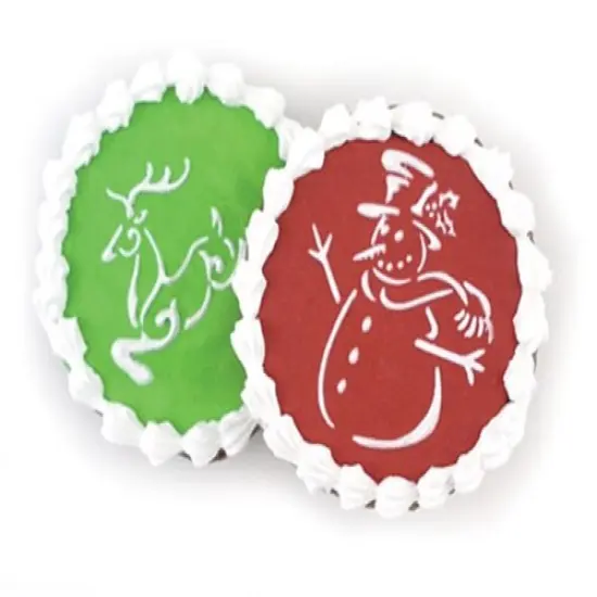 Snowman Cookie Stencil | C180 by Designer Stencils | Cookie Decorating Tools | Baking Stencils for Royal Icing, Airbrush, Dusting Powder | Reusable Plastic Food Grade Stencil for Cookies | Easy to Use & Clean Cookie Stencil {2}