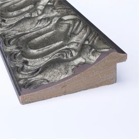 Beveled Wood Bathroom Wall Mirror, Silver Luxor Frame {2}