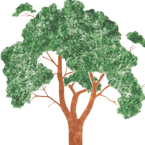 Straight Tree Leaf Wall Stencil | 1224 by Designer Stencils | Animal & Nature Stencils | Reusable Art Craft Stencils for Painting on Walls, Canvas, Wood | Reusable Plastic Paint Stencil for Home Makeover | Easy to Use & Clean Art Stencil {2}