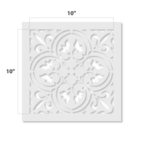 Scroll Tile Embossing 12 x 12 Stencil | FS115 by Designer Stencils | Pattern Stencils | Reusable Stencils for Painting on Wood, Wall, Tile, Canvas, Paper, Fabric, Furniture, Floor | Try Instead of a Wallpaper | Easy to Use & Clean {2}