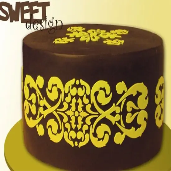 Ornate Scroll Cake Stencil | C101 by Designer Stencils | Cake Decorating Tools | {3}