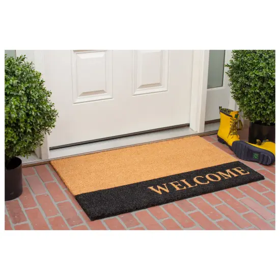 104871729 Welcome Black Stripe Doormat {4}
