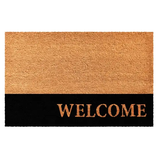 104871729 Welcome Black Stripe Doormat {1}