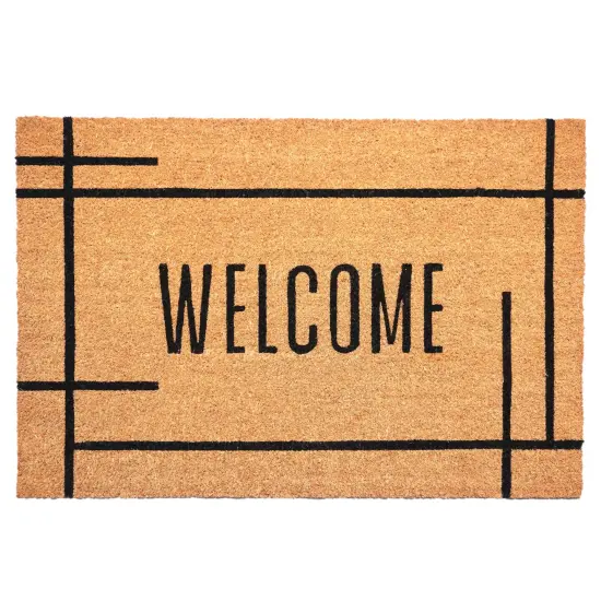 Modern Natural Welcome Doormat {1}