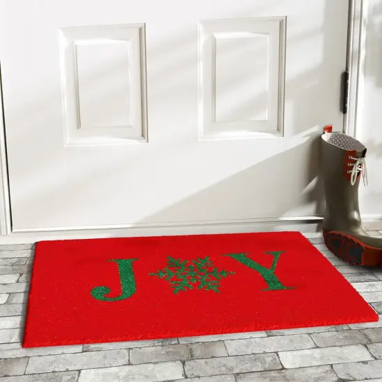 Snowflake Joy Doormat {3}
