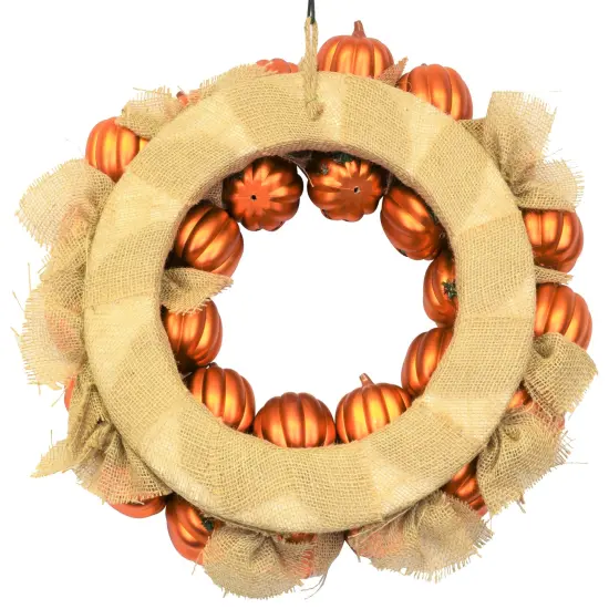 Jack-O-Lantern Pumpkin Halloween Wreath Decoration {6}