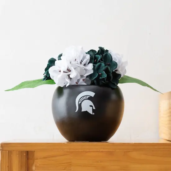 MSU Hydrangea Plant, MSU Faux Hydrangea Plant, MSU Gifts for Men, MSU Gifts for Women, MSU Gifts, Spartan Decorations, MSU Man Cave Decor, Office Accessories for Men, Desk Accessories for Women {3}