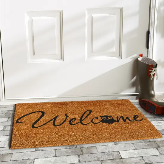 121481729 Barn Owl Welcome Doormat {4}