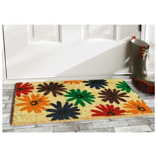 121371719 Colorful Daisies Doormat {3}