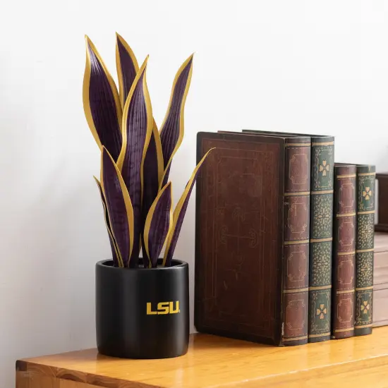 LSU Snake Plant, LSU Faux Snake Plant, LSU Gifts for Men, LSU Gifts for Women, LSU Gifts, Louisiana University Decorations, Office Accessories for Men, Desk Sets and Accessories for Women {2}