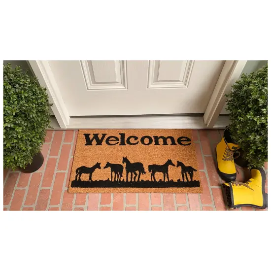 120291729 Horses Welcome Doormat {4}