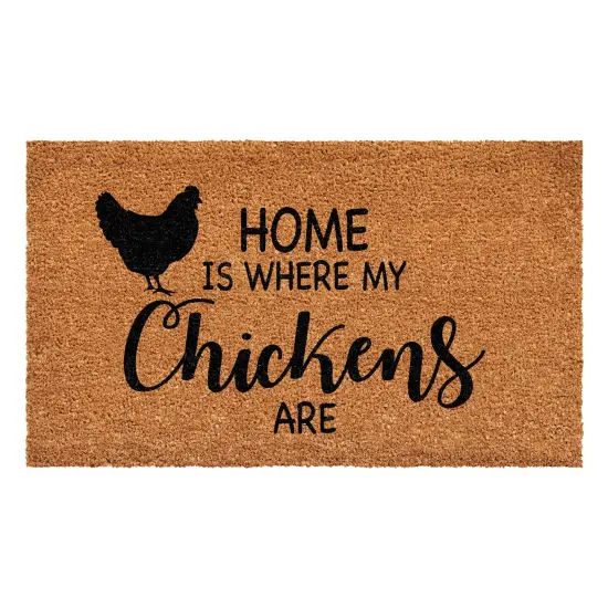 109901729 Home is Where my Chickens are Doormat {1}