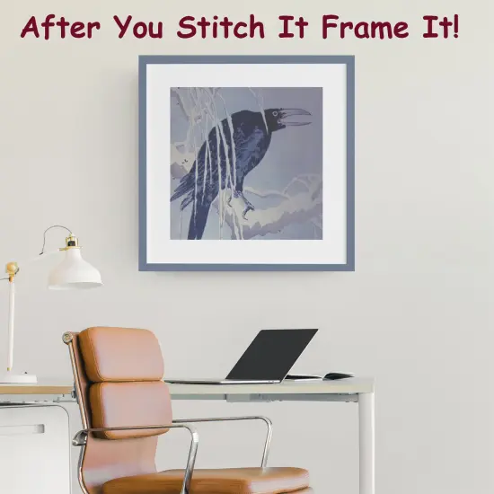 Japanese Artist Ohara (Koson) Shoson's Crow-Square Counted Cross Stitch Pattern {4}