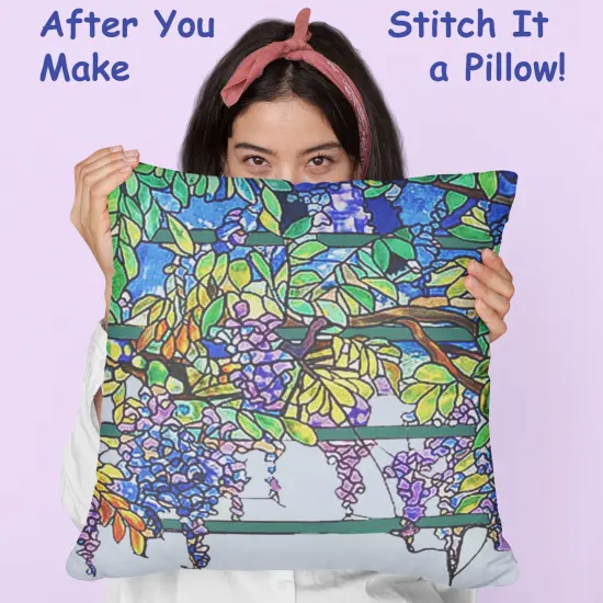 Louis Comfort Tiffany Wisteria Square Design Counted Cross Stitch Pattern {3}