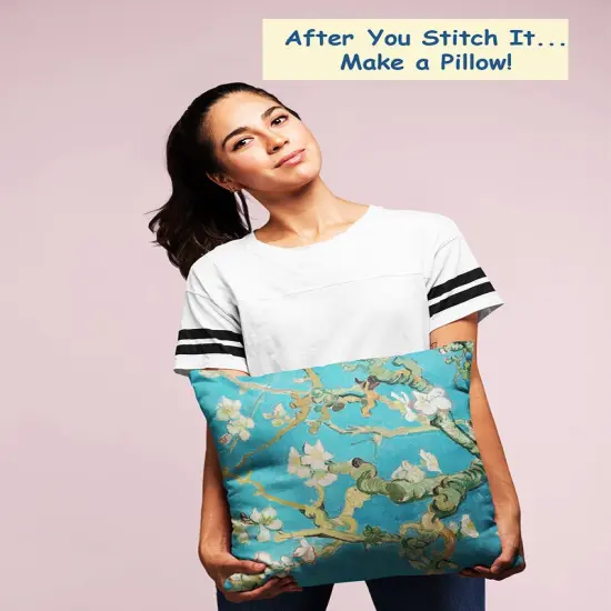 Orenco Originals Vincent Van Gogh Teal Blossoms-Square Counted Cross Stitch Pattern {4}