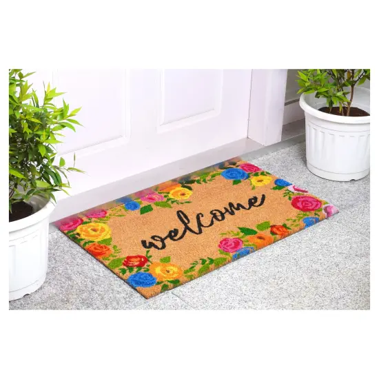107421729 Colorful Roses Doormat {3}