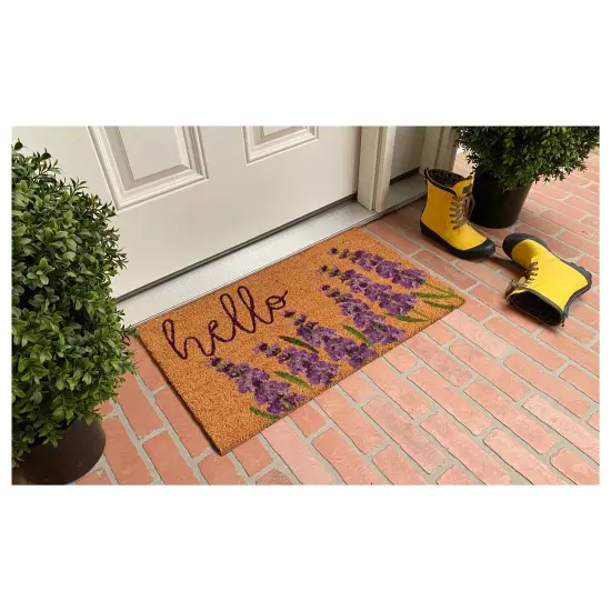 Lavender Hello Doormat {4}