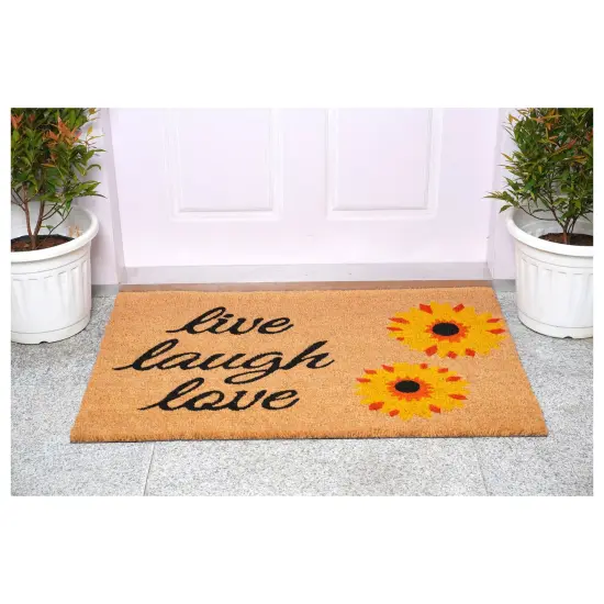 102831729 Sunflower Live Laugh Love Doormat {4}