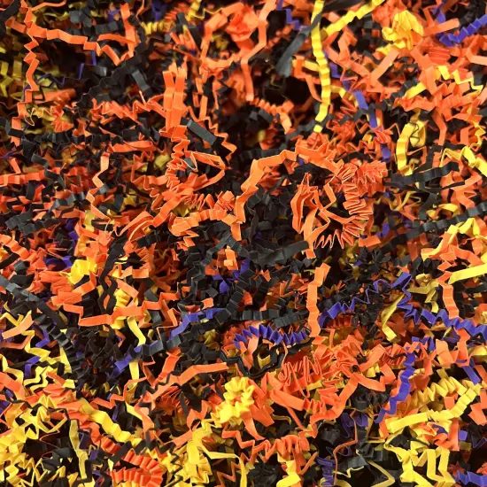 1 Pound of Halloween Themed Crinkle Paper Shred for Gift Baskets and Packaging {1}