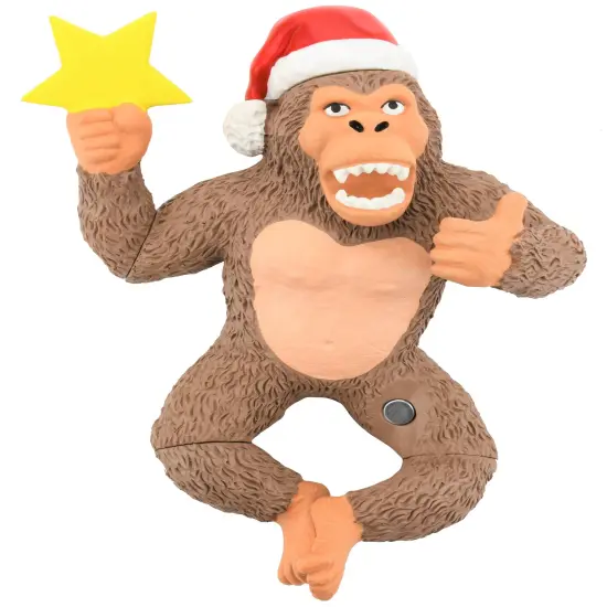 King Kong Climbing The Tree Funny Christmas Tree Topper - Large 10" {2}