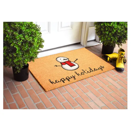 Happy Snowman Doormat {3}