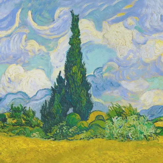 Originals Originals Vincent Van Gogh Cypress Trees Counted Cross Stitch Pattern {3}