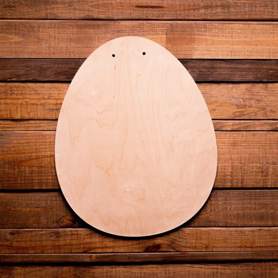 18 in. Unfinished Wooden Egg {1}