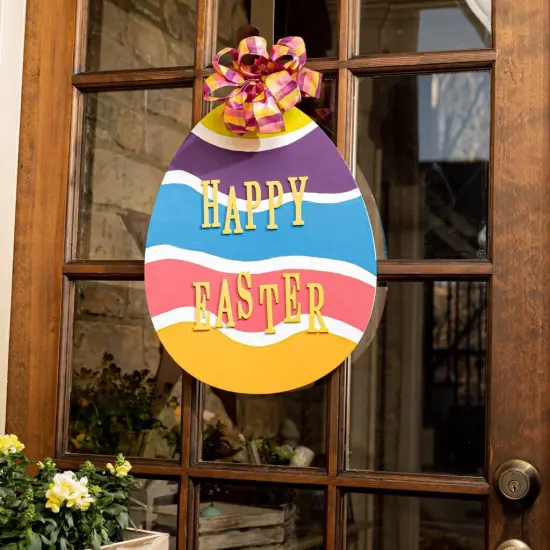 18 in. Unfinished Wooden Egg {5}