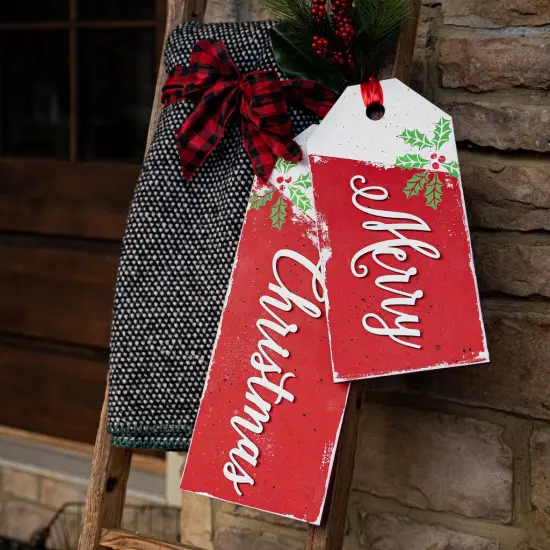 18 in Unfinished Wooden Holiday Tag {4}