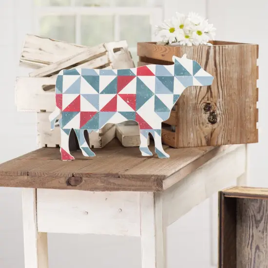 20 in. Unfinished Wooden Cow Shape {5}