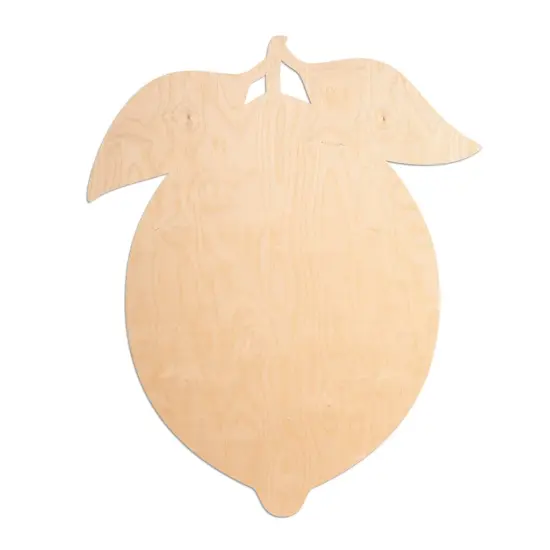 20 in. Unfinished Wooden Lemon Shape {1}