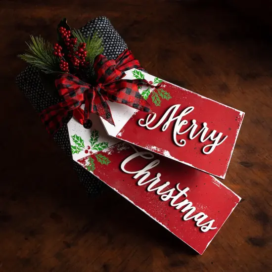 18 in Unfinished Wooden Holiday Tag {3}